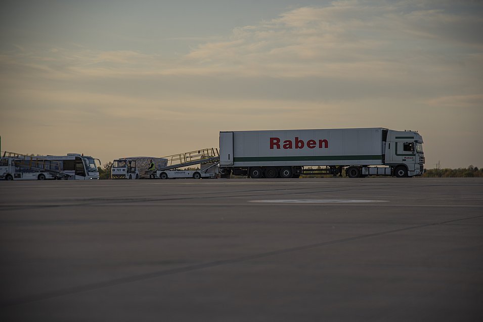 Collection of medical equipment from airport